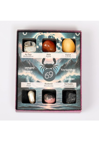 Yengeç Burcu Doğal Taş Seti – Karton Kutulu fırsatları