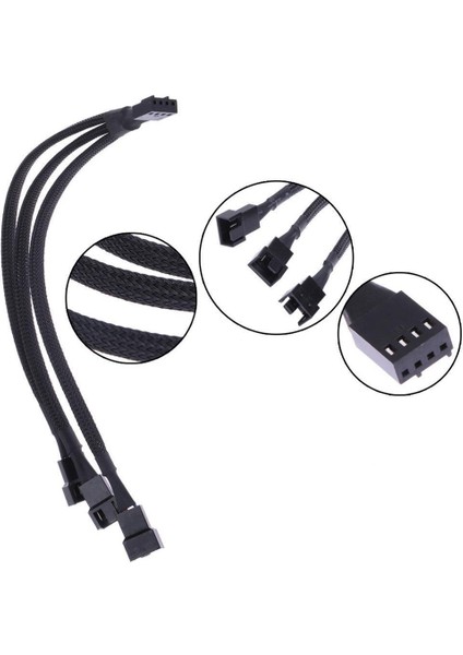 Primex PX-4303 4 Pin To 3x Fan Çoklayıcı Y Pwm Çoklayıcı Splitter Kablosu fırsatları