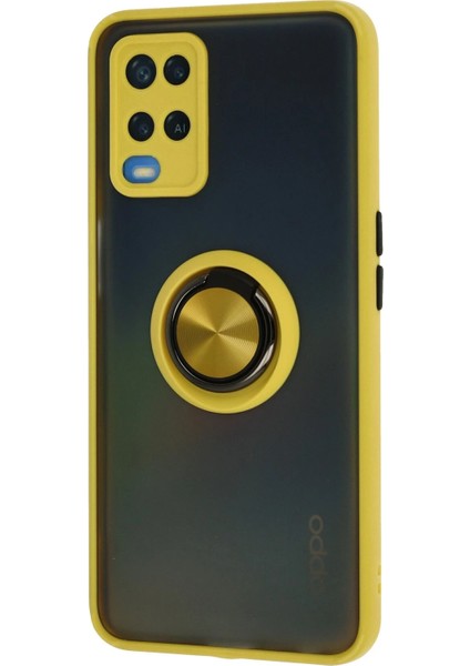 Oppo A54 4g Kılıf Yüzüklü ve Transparan Buğulu Şık Frosta Premium Silikon Kapak fiyatları