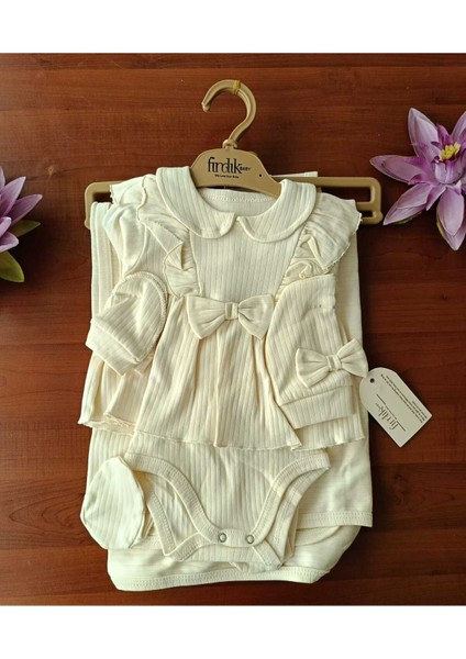 7 Lü Bebek Zıbın Seti Hastane Çıkışı Pamuklu Kaliteli Yumuşacık Lüks Set