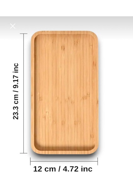 Bambu Kare Sunum ve Servis Tepsisi Yağdanlık Altlığı, Mutfak ve Banyo 1 Adet