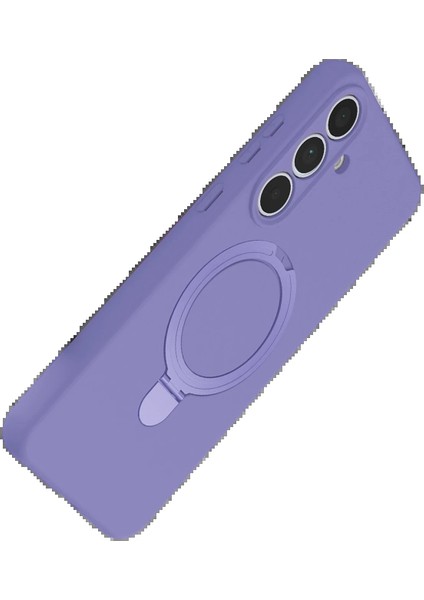 OMR02 Samsung Galaxy S24 Fe Regal Magsafe Standlı Kapak - Lila modelleri