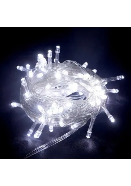 10M 100 LED Boncuk Lamba Beyaz Işık