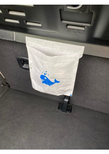 Oto Araç Içi -3 Adet-Kendinden Yapışkanlı Çöp Torbası Temizlik Atık Poşeti -Made In Türkiye