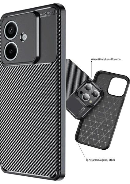 Oppo A3 Kılıf Esnek Karbon Desenli Şık Premium Silikon Kapak Ryc/a.f.karbon modelleri