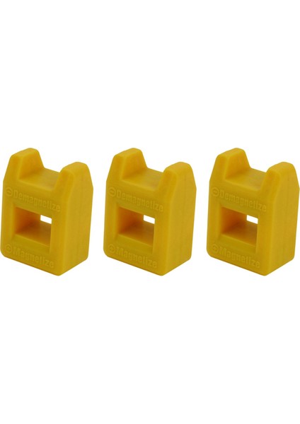 3x Tornavida Mıknatıslayıcı Deghaussing Demagnetizer Manyetik Pratik Pick Up Alet Rengi Sarı (Yurt Dışından)