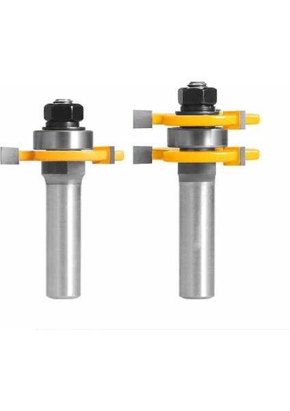 2pcs 12 7mm Shank Ortak Montaj Yönlendirici Bit Set Dil ve Oluk T-Yuvası Kesme Aletleri Için T-Yuvası Kesici (Yurt Dışından)