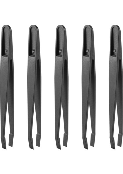 5 Adet Manuel Alet Siyah Plastik Düz Uç Anti-Statik Cımbız 12CM Uzunluğunda (Yurt Dışından)