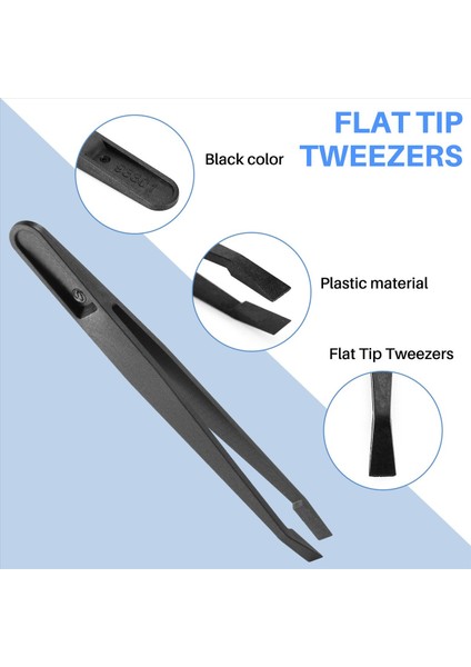 5 Adet Manuel Alet Siyah Plastik Düz Uç Anti-Statik Cımbız 12CM Uzunluğunda (Yurt Dışından) indirimleri