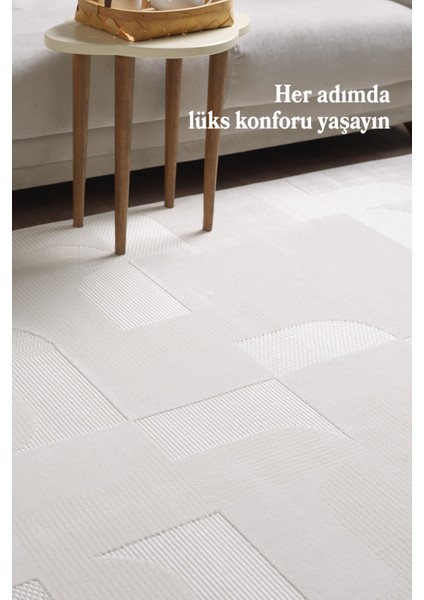 Modern Şık Tasarımlı Sisal Salon Oturma Odası Yolluk Krem Halı fırsatları