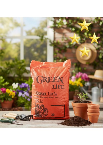 Perlit Katkılı Harika Bitki Toprağı, Fideleme, Çicek Toprağı, Htm Torf Humus Katkılı 50 L