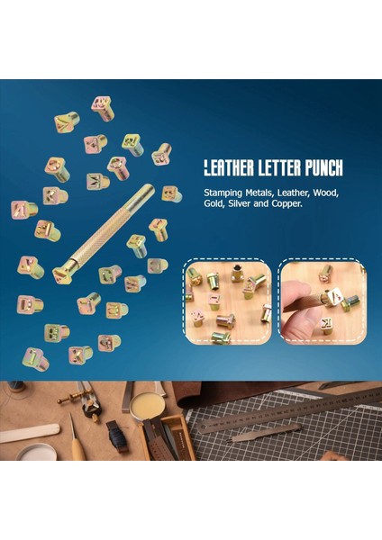26PCS Çelik Alfabe Pulları Deri Zanaat Damgaları Için Set Seti 26 Ingilizce Harfler Metal Damga Seti Leathercraft (Yurt Dışından) fiyatları