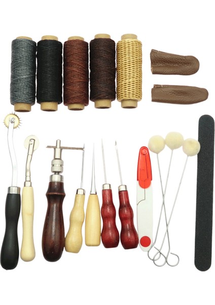 Deri Zanaat Aletleri Kiti Awl Dikiş Aracı Seti Kanepe Için Deri Çalışma Malzemeleri Ayakkabı Yeni Başlayan Döşeme Için El Sanatları Dıy (Yurt Dışından)