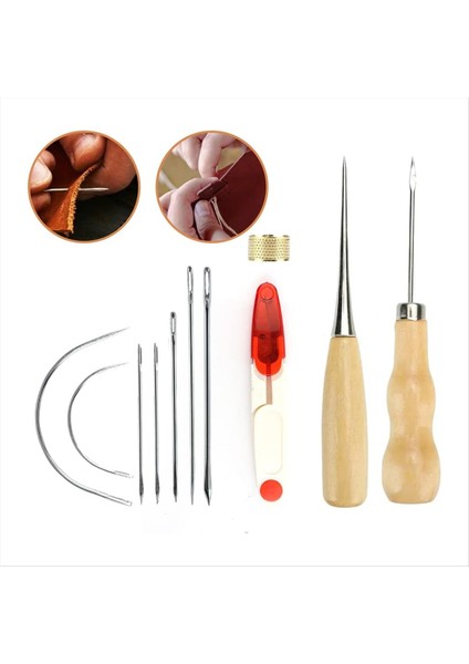 Deri Zanaat Aletleri Kiti Awl Dikiş Aracı Seti Kanepe Için Deri Çalışma Malzemeleri Ayakkabı Yeni Başlayan Döşeme Için El Sanatları Dıy (Yurt Dışından) fiyatları