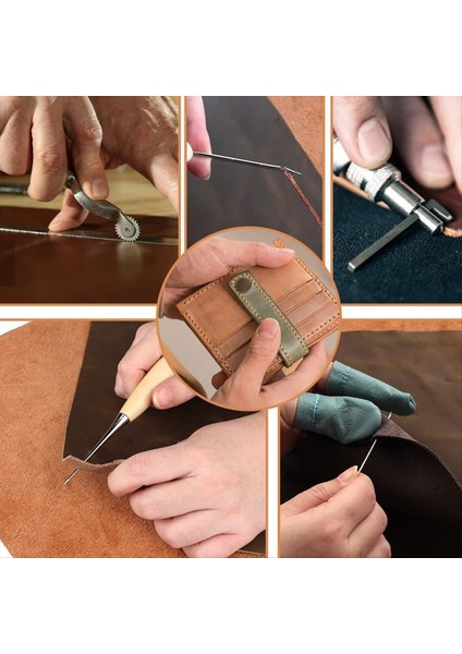 Deri Zanaat Aletleri Kiti Awl Dikiş Aracı Seti Kanepe Için Deri Çalışma Malzemeleri Ayakkabı Yeni Başlayan Döşeme Için El Sanatları Dıy (Yurt Dışından) fırsatları