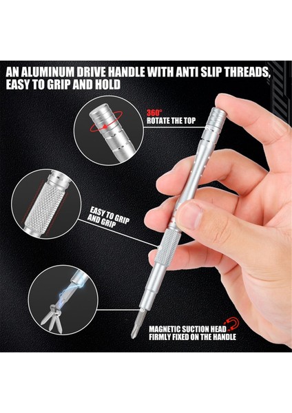128-1 Arada Tornavida Seti 6 Uzman Alet ile Yüksek Sert Tornavida Kolayca Kavrama Yeniden Kullanılabilir Alaşım Çelik Tornavida (Yurt Dışından) fırsatları
