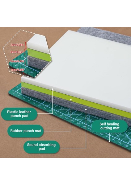 4pcs Delme Pedi Deri Kesme Pedi Deri Zanaat Pedi Ses Emici Ped ve A4 Onarım Kesme Pedi Dıy Için Uygun (Yurt Dışından) fiyatları
