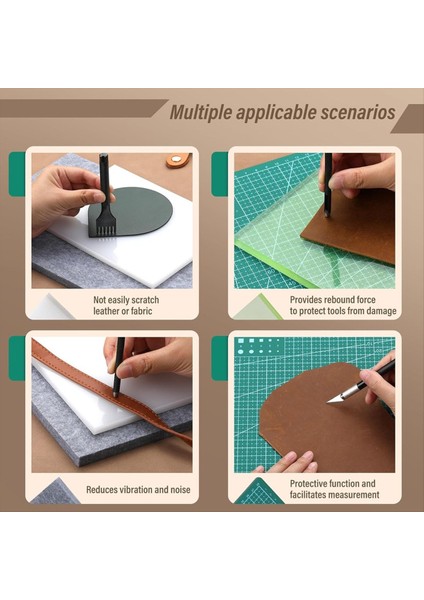 4pcs Delme Pedi Deri Kesme Pedi Deri Zanaat Pedi Ses Emici Ped ve A4 Onarım Kesme Pedi Dıy Için Uygun (Yurt Dışından) indirimleri