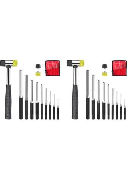 Depolama Torbası ile Rulo Pimi Yumruk Seti 18 Adet Çelik Çıkarma Aracı Kiti (Yurt Dışından)