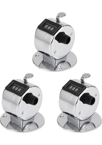 3x Yuvarlak Base 4 Saksı Manuel El Tally Mekanik Palmiye Tıklama Sayacı (Yurt Dışından)