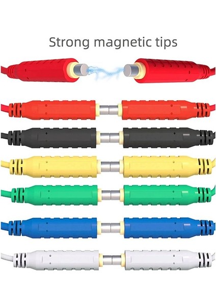 6pcs Manyetik Test Kurşun Silikon Yumuşak Esnek Jumper Test Kabloları 30VAC 5A 3 3ft T10005 Sensörler Anahtarları (Yurt Dışından) indirimleri