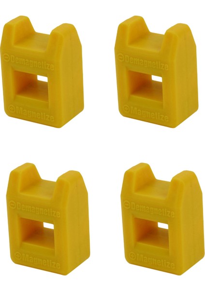 4x Tornavida Mıknatıslayıcı Deghaussing Demagnetizer Manyetik Pratik Pick Up Alet Rengi Sarı (Yurt Dışından)