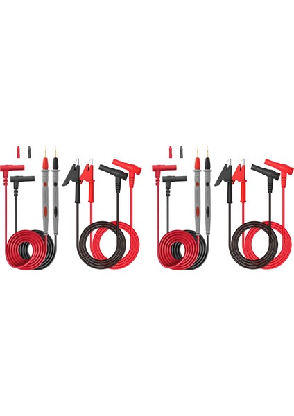 Multimetre Test Uçları Timsah Klipsli 2 Çift Test Kurşun ve 24K Altın Kaplama Test Probları 1000V 20A Kurşun Test Kiti (Yurt Dışından)