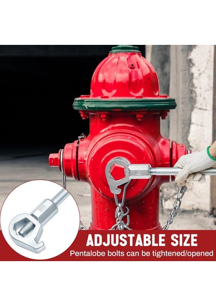 Ayarlanabilir Hidrant Anahtarı Kapakları ve Açılış Vanalarını Gevşeterek Ateş Fındıklarını Sıkmak Için 1-1/2in Ila 6 Inç Cıvata Kafa Boyutlarına Uyuyor (Yurt Dışından) modelleri