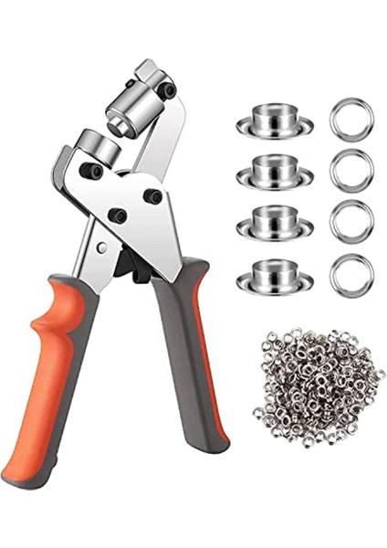 Grommet Alet Kiti Grommet Pres Pense Portatif Bekletme Punch Manual Kitleri Elde Taşınan Kıyafet Makinesi 100 Pc Grommets (Yurt Dışından)