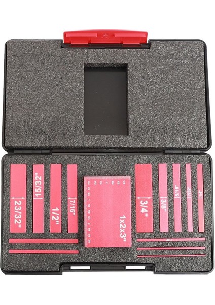 Ayar Blok Yükseklik Gösterge Kiti Yükseklik Gösterge Seti Alüminyum Alaşım Pas Dayanıklı Katı Montaj Çubuğu (Kırmızı) (Yurt Dışından)