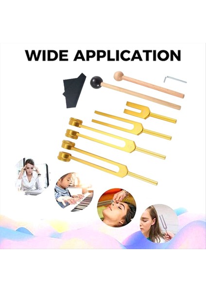 4pcs Tuning Fork Seti Müzik Çakra Için Çatal Tuning Ses Terapisi Vücudu Zihni ve Ruhu Mükemmel Uyumda Tutun (Yurt Dışından) indirimleri
