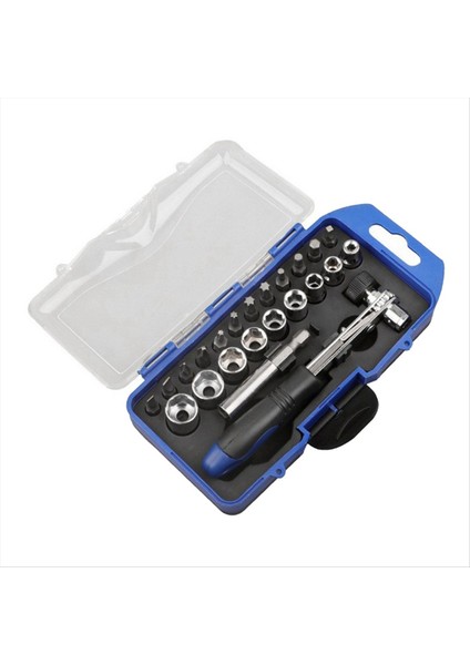 23PC Hızlı Ratchet Anahtarı Soketi Uzatma Çubuk Grubu Kiti Ev Ratchet Anahtar Soketi Grup Kiti Aracı (Yurt Dışından)