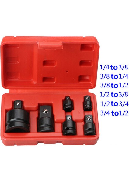 6pcs Darbe Reduduer ve Sleeve Adaptor Soket Anahtarı 1/4 1/2 3/8 3/4 Trıp Hava Ratchet Breaker Drive Spanner Seti (Yurt Dışından) fırsatları