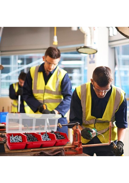 Mini Vidalı Parçalar Kutu Depolama Çantası Geri Dönüştürülmüş Malzeme 400 0g Kırmızı (Yurt Dışından) modelleri