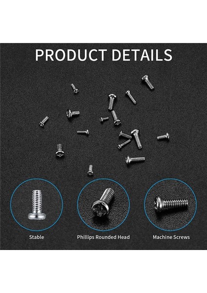 800 Pc Için Küçük Vidalar Küçük Mini Pan Kafa Makine Vidaları Gözlükler Için Kit Saatler Saat Onarımı (Yurt Dışından)