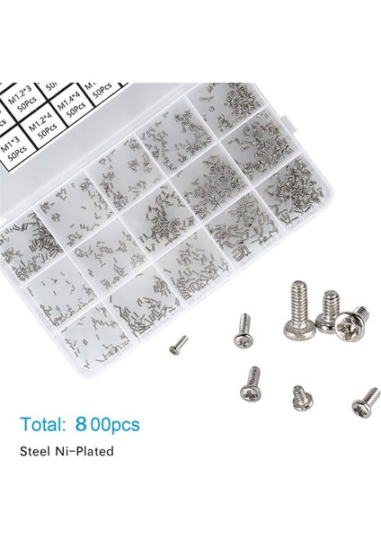 800 Pc Için Küçük Vidalar Küçük Mini Pan Kafa Makine Vidaları Gözlükler Için Kit Saatler Saat Onarımı (Yurt Dışından) indirimleri