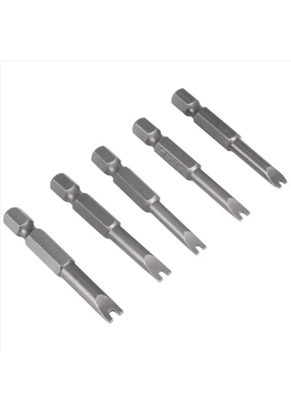 5pcs Set Güvenlik Bit Set Tercaborel Döyesi Tornavida Matkap Bit Bit Bitler Hex Shank Manyetik U Şekilli 1/4 Inç Sürücü Bitleri El (Yurt Dışından)