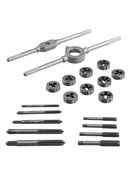 20PCS Metrik El Musluk ve Kalıp Set M3-M12 Vida Iplik Fişleri Düz Konik Rayba Araçları (Yurt Dışından) modelleri