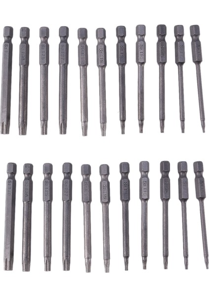 22PCS 75MM Manyetik S2 Çelik Tornavida Bitleri Hex Torx Head T6/T7/T8/T9/T10/T15/T20/T25/T27/T30/T40 (Yurt Dışından)