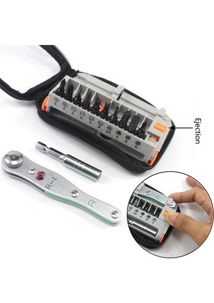 12PCS Taşınabilir Çift Yönlü Cırcır Tornavida Seti Çok Amaçlı Tornavida Seti Taşınabilir Mandal El Aletleri (Yurt Dışından) modelleri