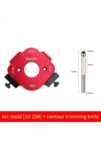 4 1 Arada Ark Açısı Konumlandırma Şablonu Yönlendirici Köşe Yarıçapı Şablonu Köşe Yarıçapı Jig Yönlendirici Şablonu Yeniden Kullanılabilir 10-25R (Yurt Dışından) fiyatları