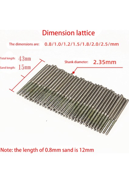 100PCS 2 0mm Ultra Uzun Elmas Sondaj Bitleri Emery Elmas Aşındırıcı Bitler Soyma Iğnesi Bir Tip Diş Taşlama (Yurt Dışından) fırsatları