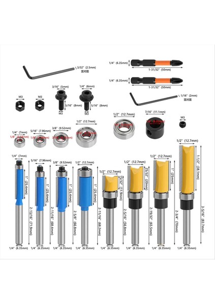 4 Sifonlama Yönlendirici Biti Dahil 10 Adet Yönlendirici Biti 1/4 Shank 4 Desen Yıkama Yönlendirici Biti 2 Darbe Biti Et (Yurt Dışından) modelleri
