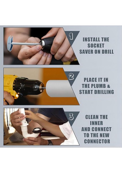 Pvc Ortak Kurtarıcı Sch 40&#39 I Hub&#39 Lardan Çıkarmak Için Boru Raybası Aracı Abs Pvc Borusu Için 1 2 Inç Değişken Hızlı Matkap (Yurt Dışından) fırsatları