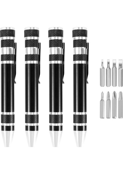 4 Adet Kalem Tornavida Kullanışlı Alet Bir Manyetik Cep Tornavida Çok Fonksiyonlu Mini Gadgets Onarım Aletleri (Siyah) (Yurt Dışından) fiyatları