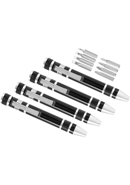 4 Adet Kalem Tornavida Kullanışlı Alet Bir Manyetik Cep Tornavida Çok Fonksiyonlu Mini Gadgets Onarım Aletleri (Siyah) (Yurt Dışından) modelleri