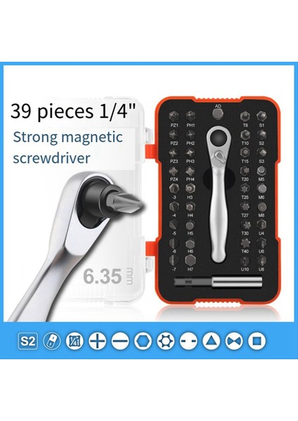 39PCS Özel Şekilli Tornavida Tornavida Tornavida Seti Çok Fonksiyonlu Cırcır Tornavida Tornavida Başlığı (Yurt Dışından) fiyatları