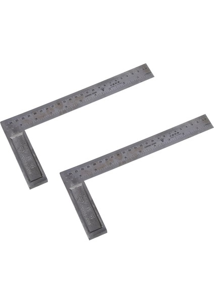 2x 90 Derece 25 cm Uzunluğunda Paslanmaz Çelik L-Kare Açı Cetvel (Yurt Dışından)