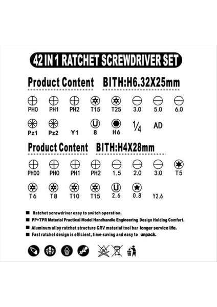 42-1 Arada Cırcır Kombinasyonu Tornavida Seti Dikey ve Yatay Cırcır Evi Hassas Bakım Araçları (Yurt Dışından) indirimleri