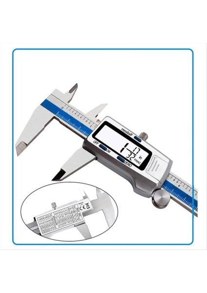 ET52 Paslanmaz Çelik Kaliper 150MM 6 Inç Ölçüm Aleti Ekran Vernier Caliper Mikrometre (Yurt Dışından)